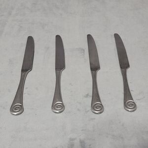 4 Robert Welch Ammonite 18/10 Stainless Butter Knife Flat Handle